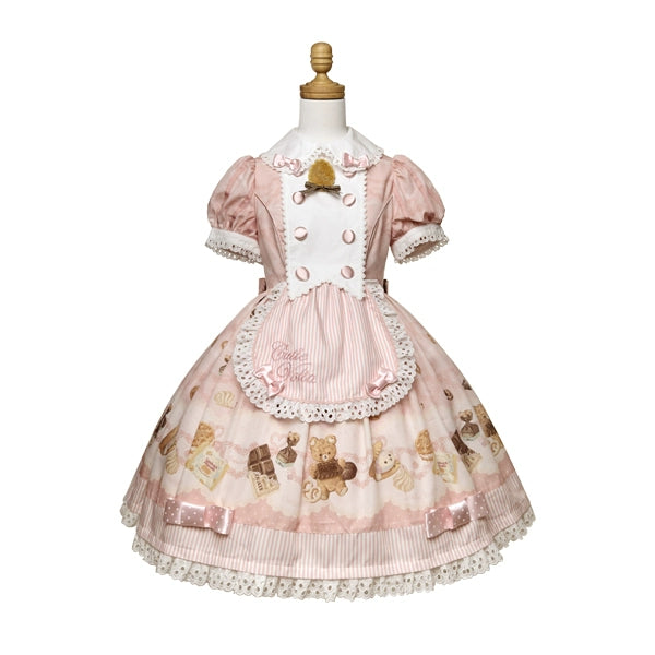 CutieVolta~Blissful Confectionery~Sweet Lolita OP Dress Bear Print JSK (L M S) 40584:666530