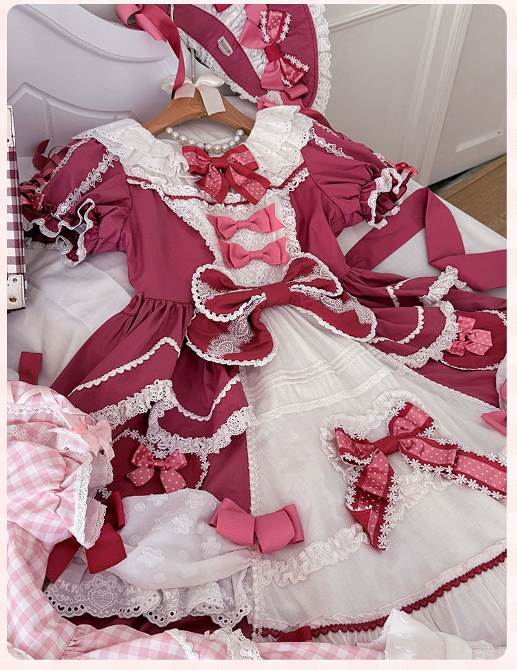 Mademoiselle Pearl - Heart Woven Concerto - IP Collab Sweet Lolita OP Dress, Bow Accents 43765:785899