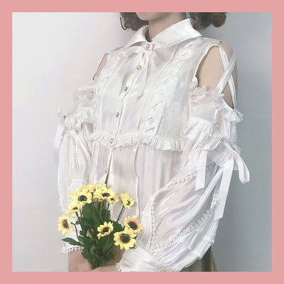 (BFM)OCELOT~Lolita Blouse Yuelong Poem Long Sleeve Inner Shirt   
