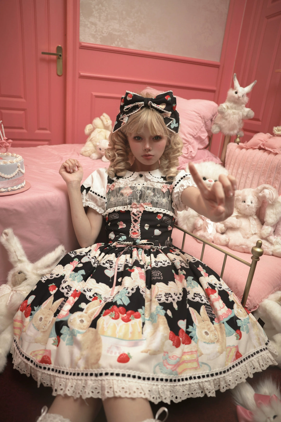 Dark Star Island~Honey Bunny Cake~Sweet Lolita JSK/OP/Strap SK/Shirt   