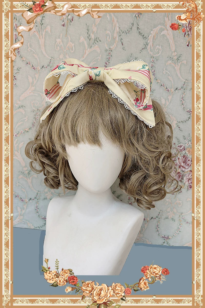 Strawberry Chef - Printed Old School Lolita Dress, Detachable Bows (M) / L M S XL) 44505:810393