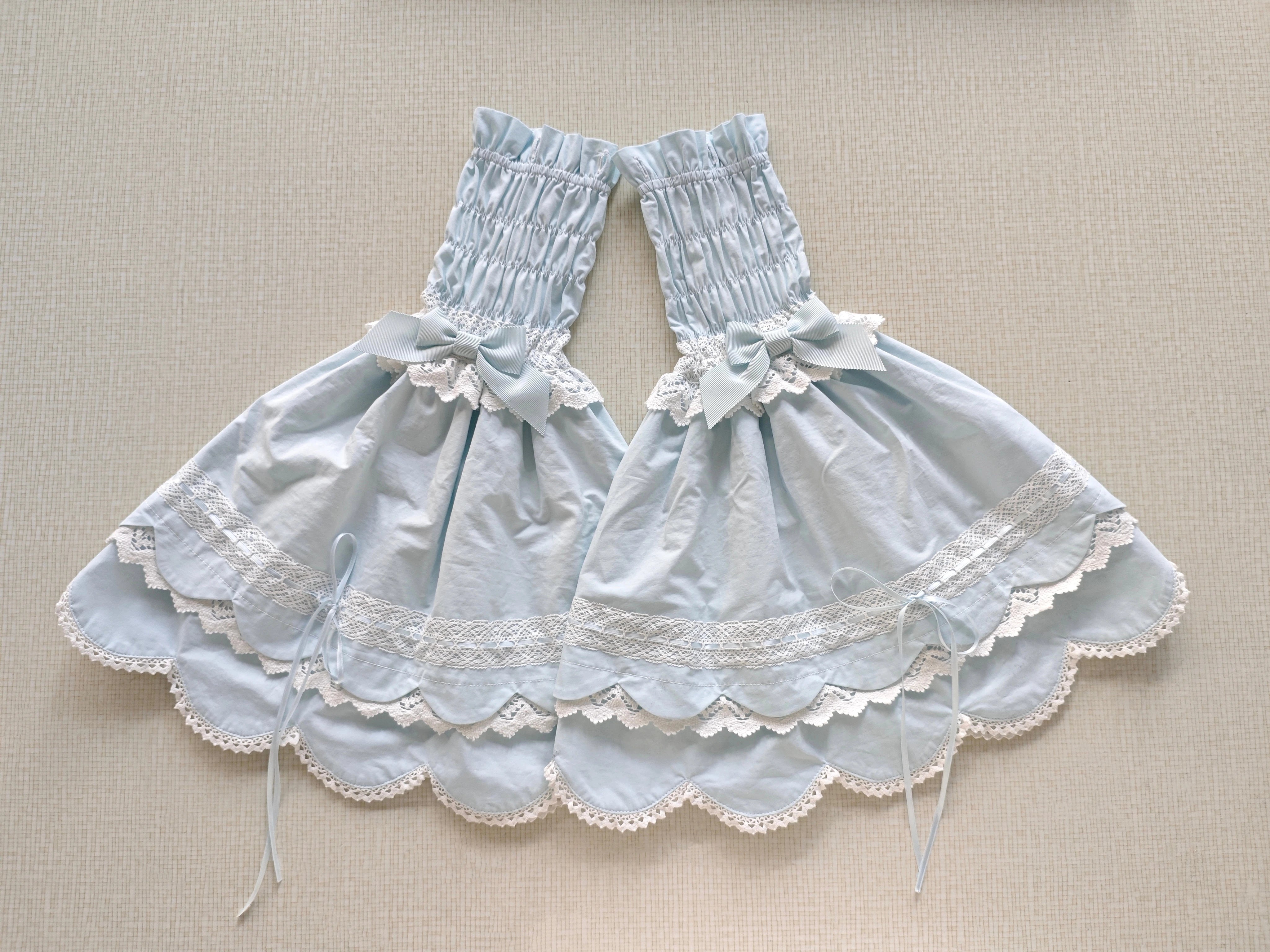Haruhime Momoko - Old School Lolita Blue Cotton Blouse, Cross Halter Neck (L M S XL) 45749:860726