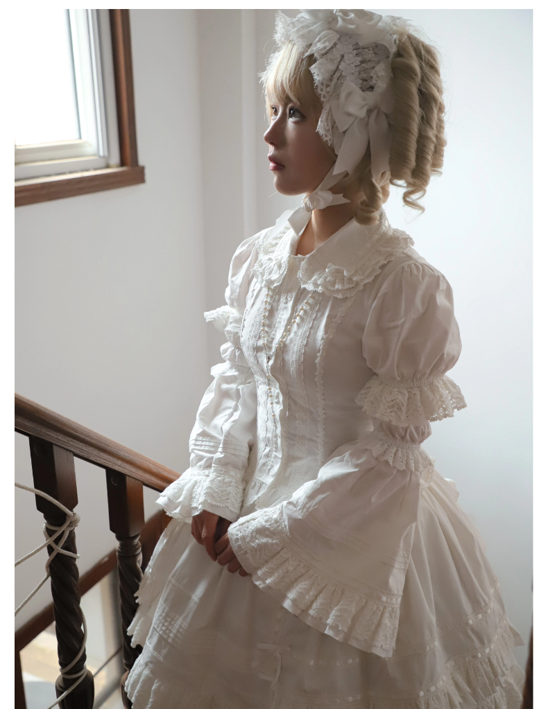 AerialCat - Praying Snowfall - Old School Lolita Skirt Suit Cape Princess Sleeve Shirt 39180:615638