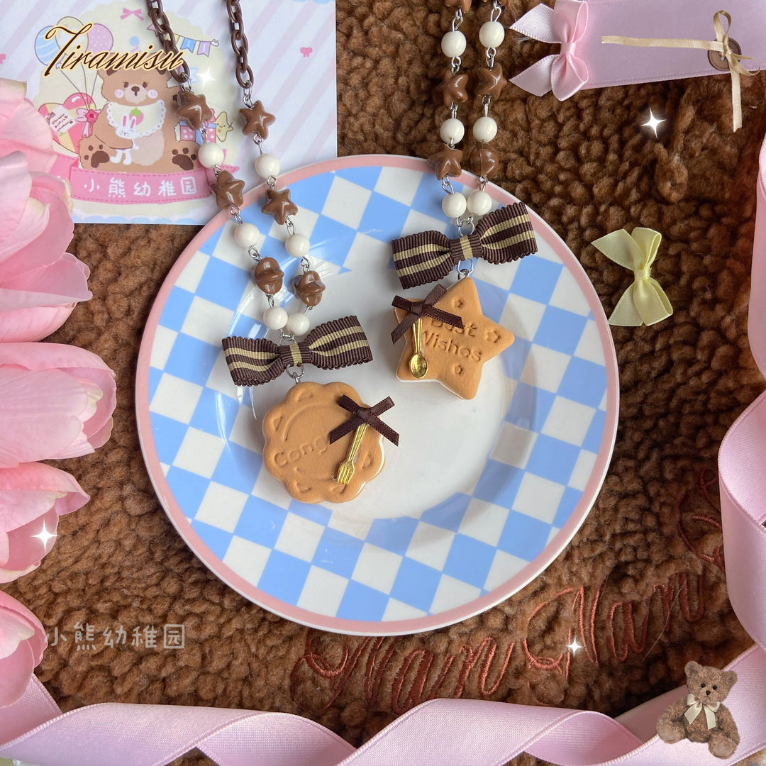 (Buyforme)Bear Doll~Sweet Cookie Charm Set - Lolita Necklace and Hairclip