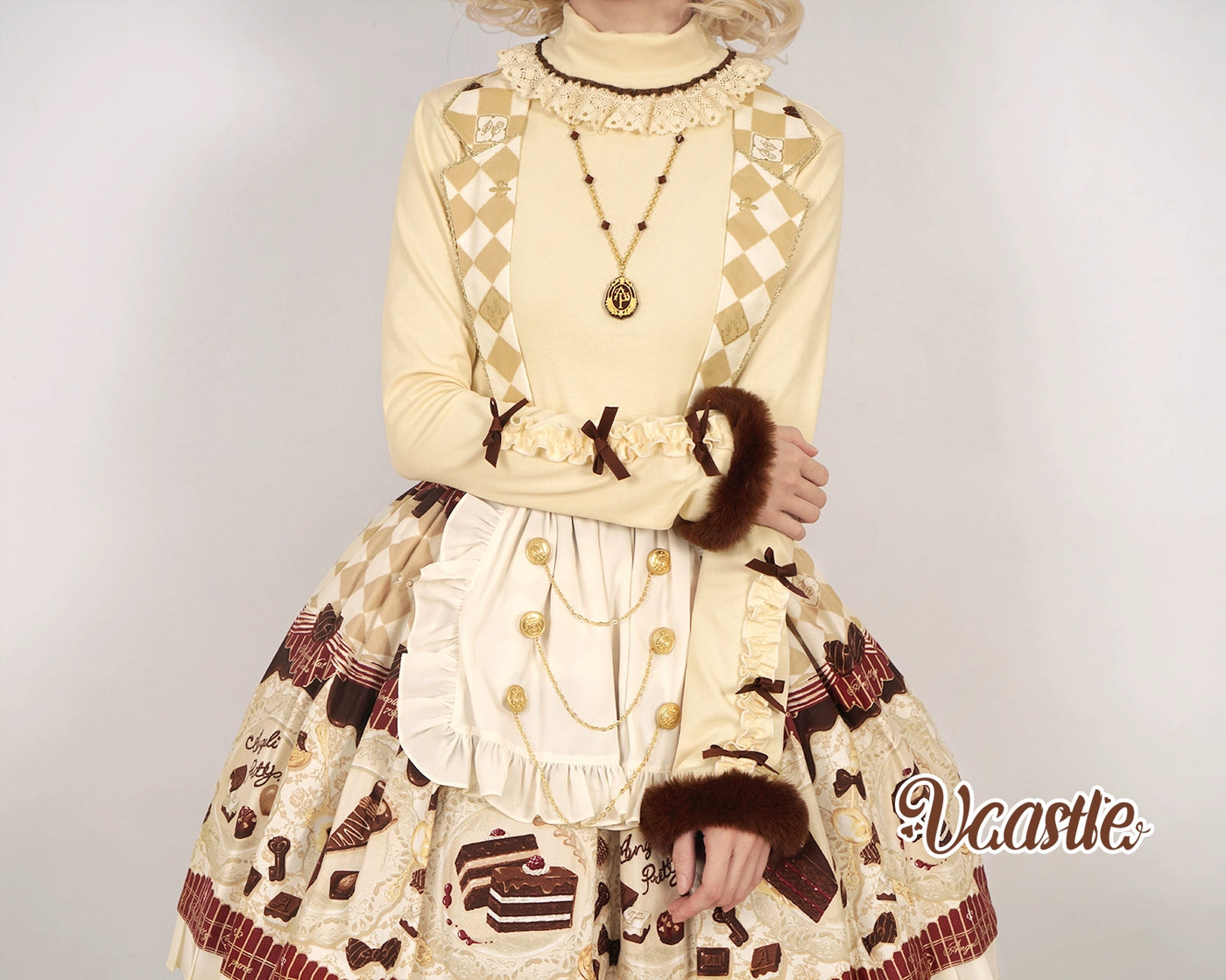(Buy for me) Vcastle~Sweet Lolita High-neck Long Sleeve Sweater   
