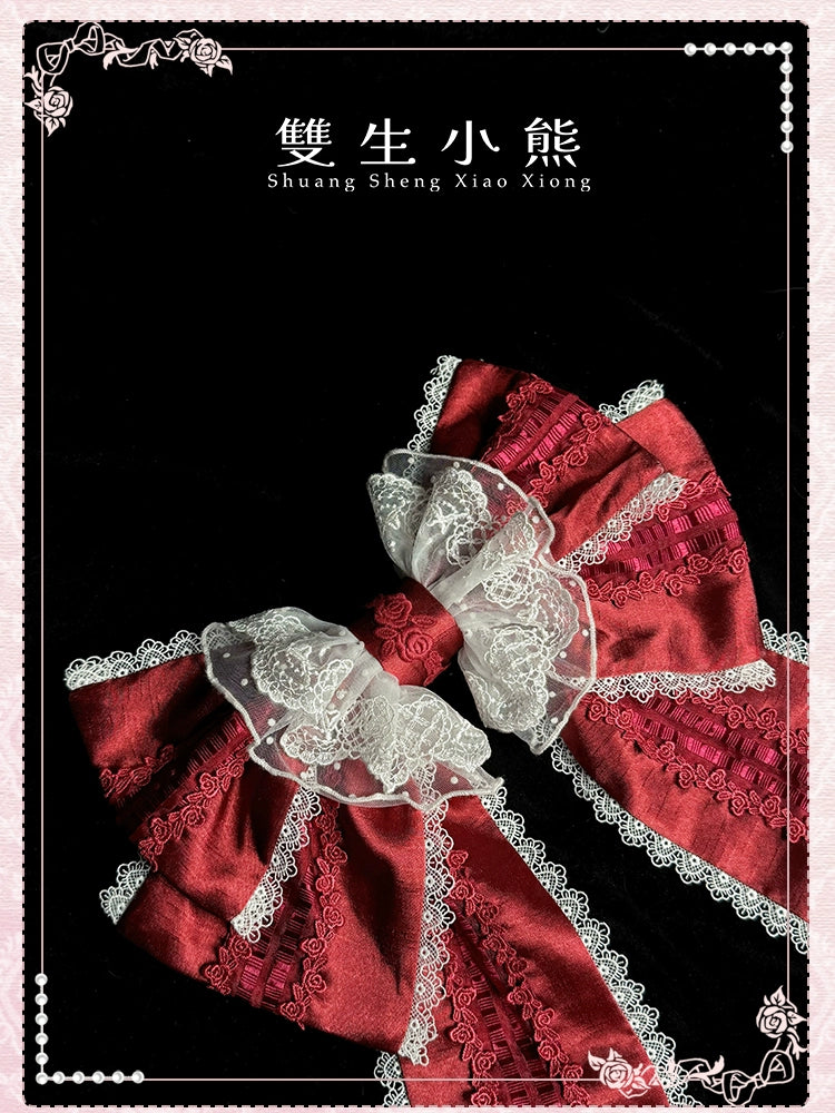 Shuang Sheng Xiao Xiong - Heart of Love - Lace Sweet Lolita Accessory Set 44308:803697