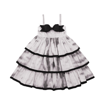 Choker Rabbit~Tabby Cat~Elegant Lolita Cat Pattern Three-layers JSK Dress S silver tabby pattern(black) 