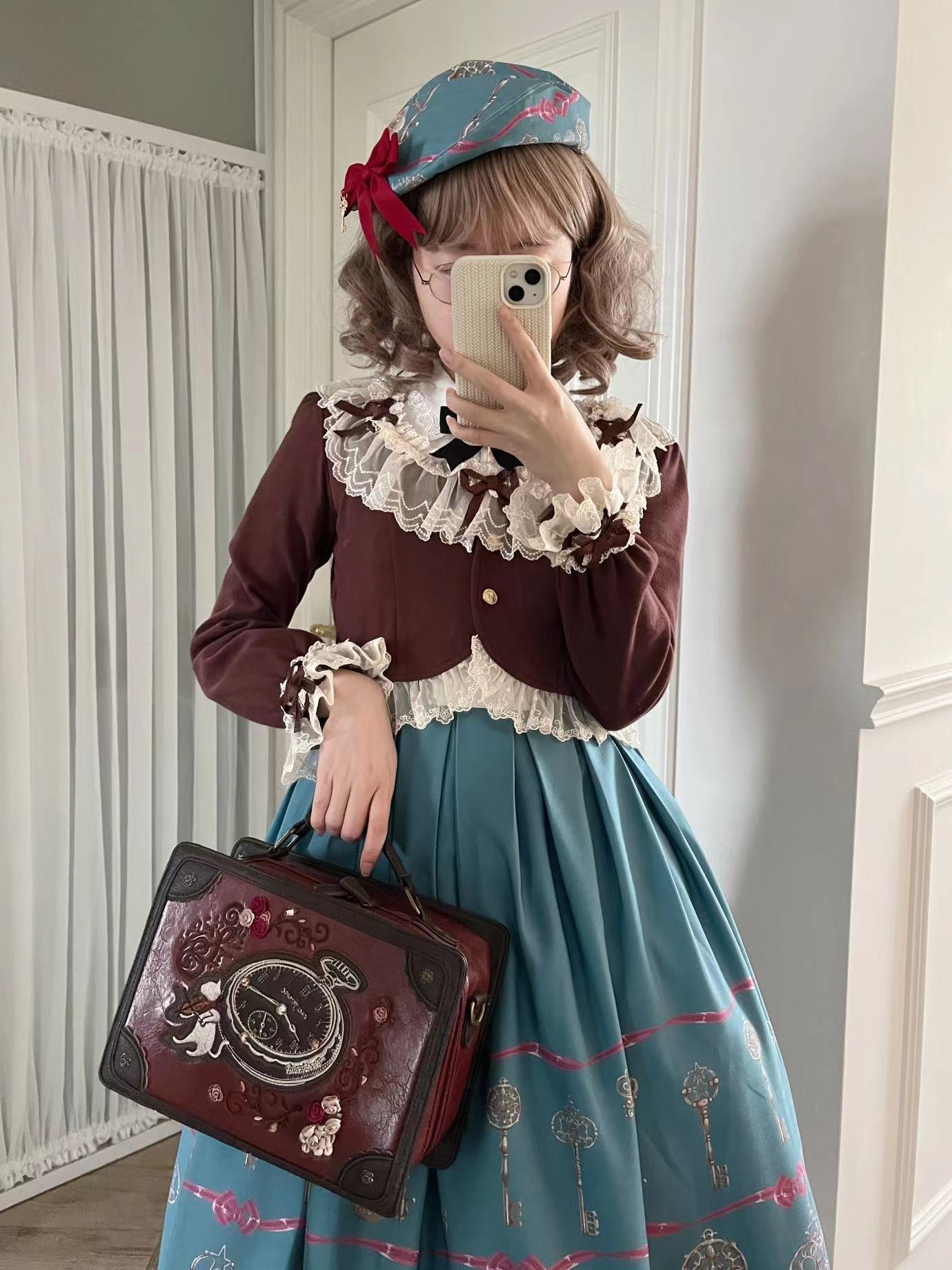 Unideer~Prelude~Elegant Lolita Bolero Jacket with Lace Ruffle Frill 42518:743547