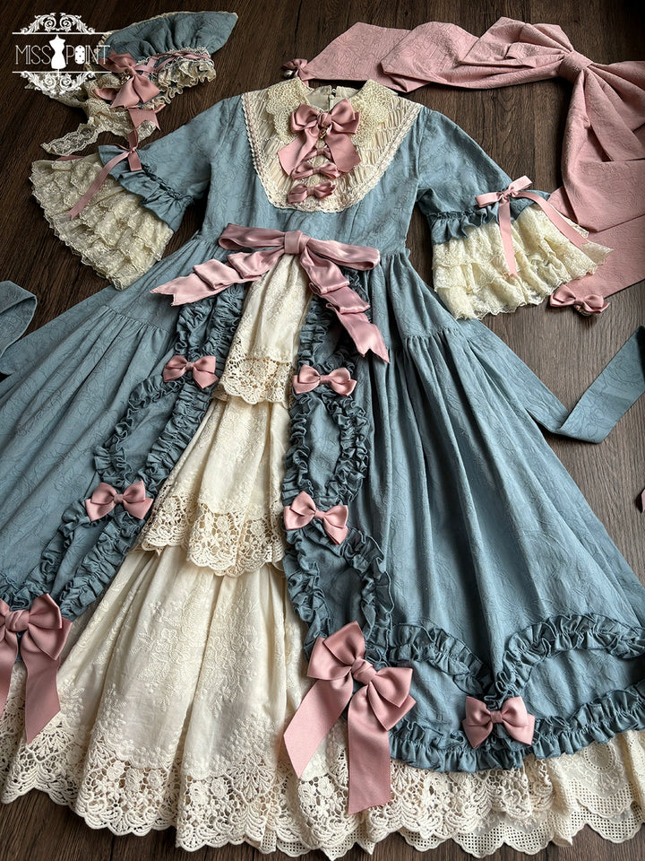 Miss Point~Lilyka Garden~Classic Lolita OP Dress Elegant Floral Wall Princess Sleeve 38832:606424