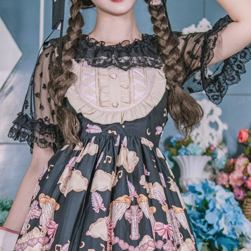 Niu Niu - Plus Size Lolita Shirt Lace Mesh Blouse