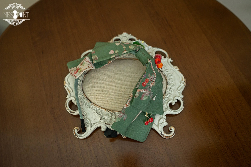 (Buyforme)Miss Point~ Forest Lolita Small Straw Hat Clip KC Accessory KC- green color