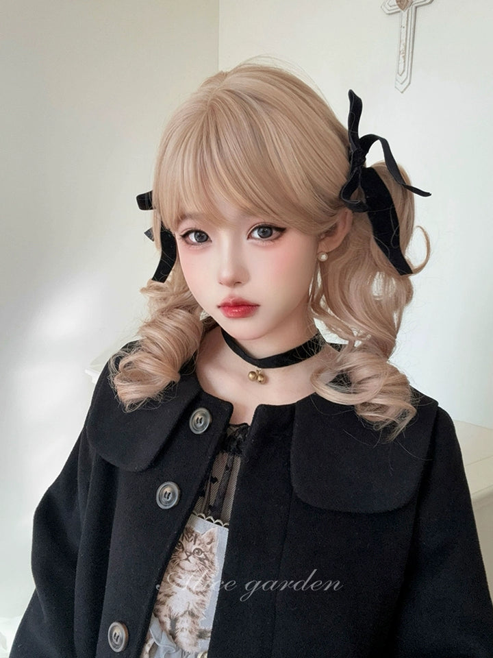 Alicegarden~Doll-like Lolita Bob Wig with Detachable Curly Ponytail