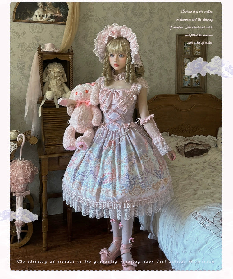 Mengfuzi - The Sea of Dreams - Halter Neck Sweet Lolita JSK Dress