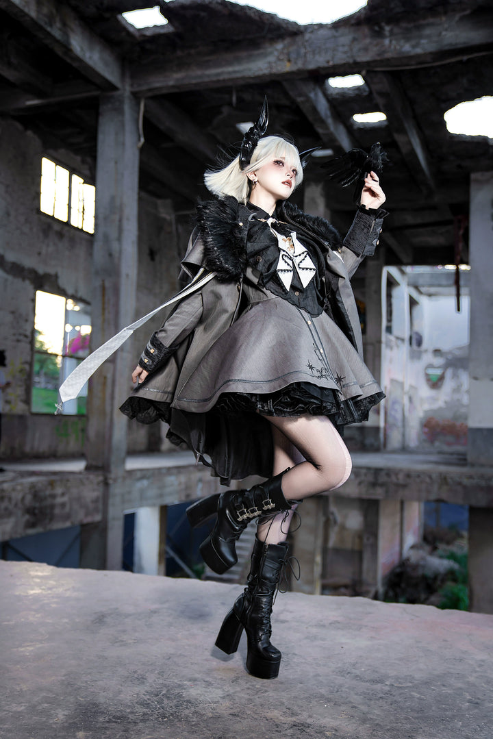 Your Highness~Warrior's Oath~Military Lolita Trench Coat Gothic Lolita Cape Suit