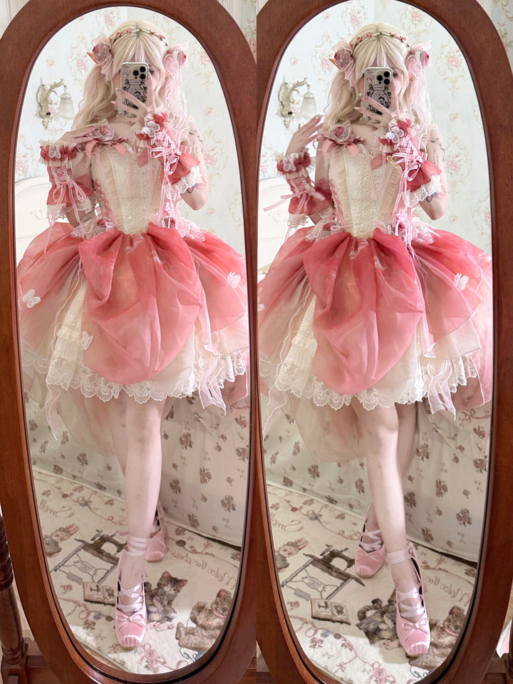 Night Dream~Roselle Garden~Sweet Lolita JSK Dress Full Set Accessories   