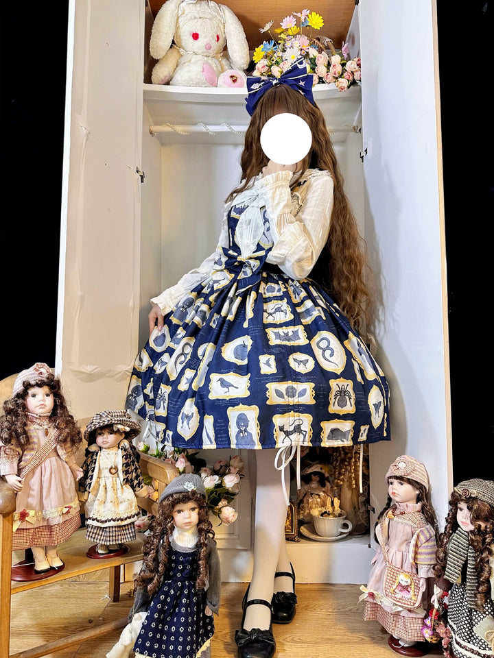 Magic Tea Party~Classic Lolita JSK with Elegant Art-Inspired Prints