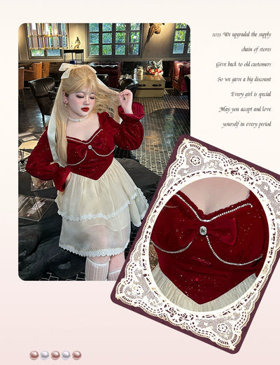 Hard Candy~Sweet Lolita Puff Dress Plus Size Dress Multicolors   