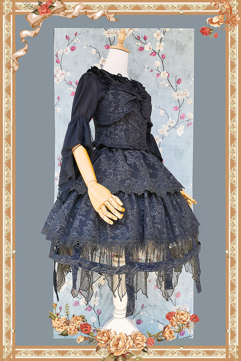 Infanta~Witch's Apprentice~Gothic Lolita Split Type Black Suit   