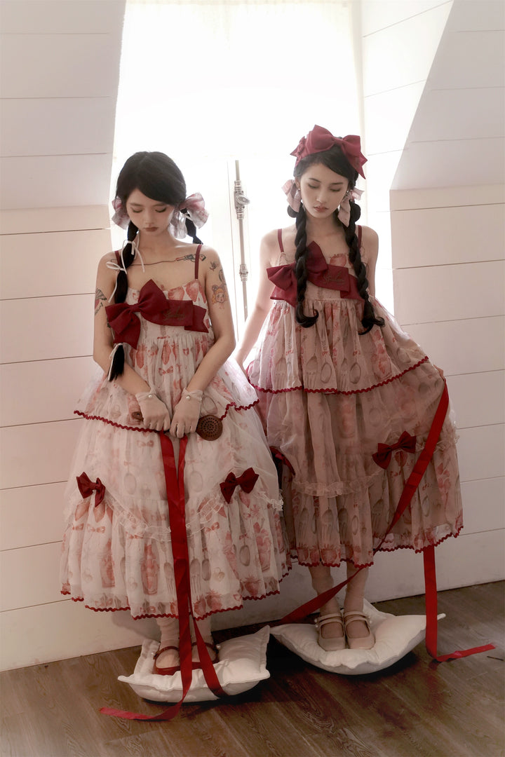 Babyblue~Strawberry Box~Sweet Lolita JSK With Strawberry Print 42972:760701
