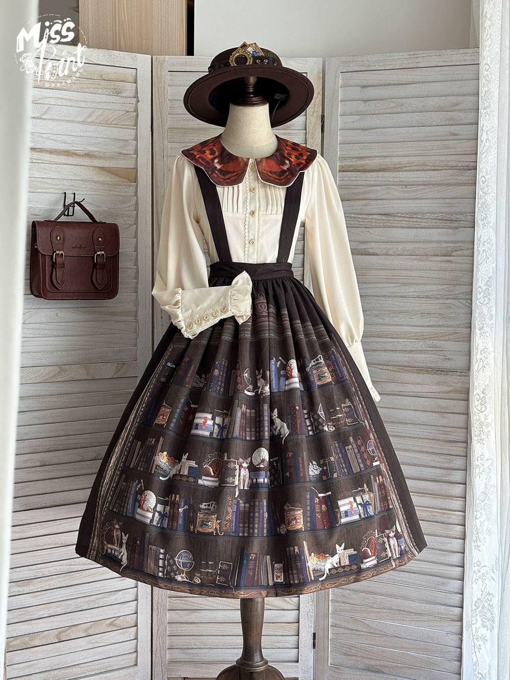 Miss Point - German Bookshelf - Classic Lolita SK, Detachable Suspenders 44026:791847