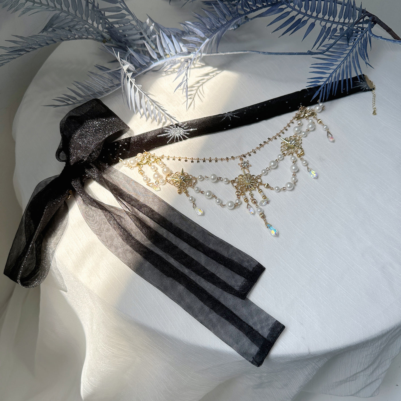 ZJstory~Elegant Lolita Accessory Handmade free size black handmade necklace 