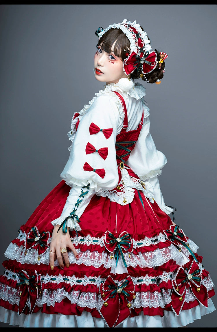 Youpairui - Leicester - Elegant Lolita Red Christmas Headdress