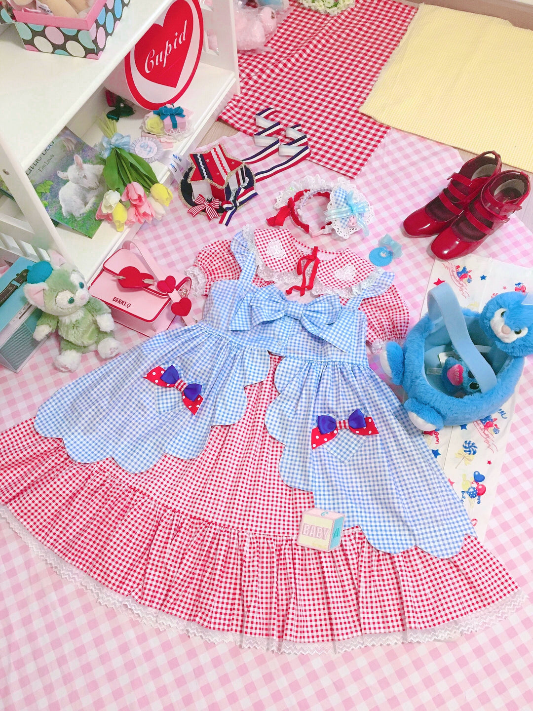 (BFM)Fluff Mollie~Bean Breakfast~Sweet Lolita Overskirt Daily Daily Petaled Skirt   