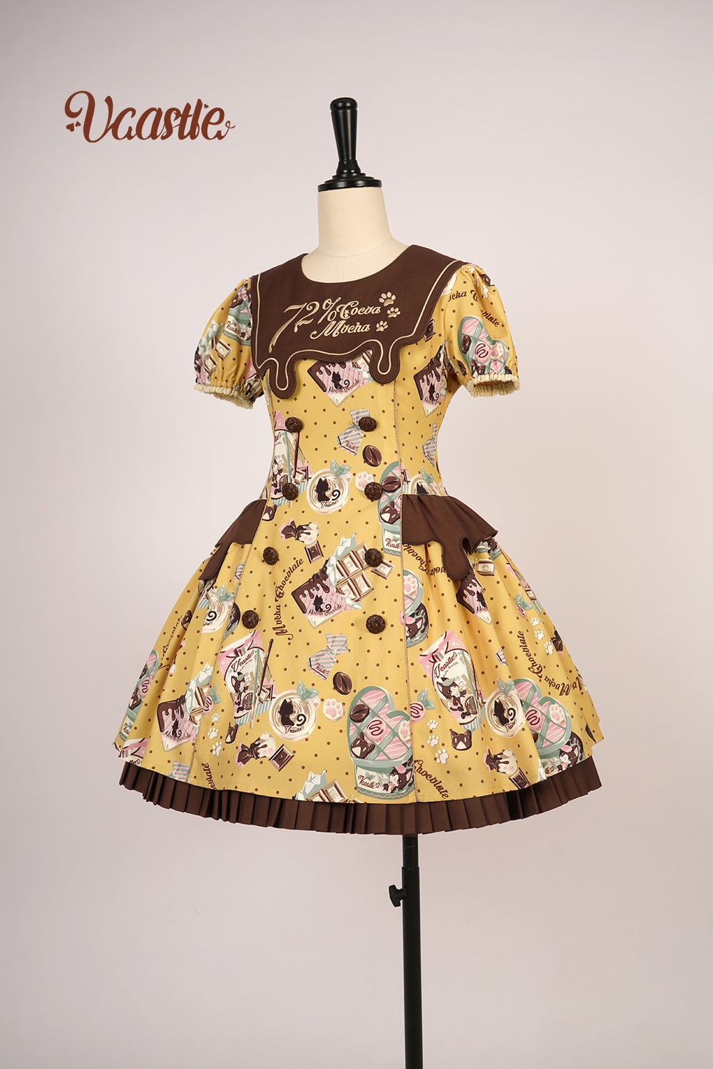 Vcastle~Mocha Choc~Kawaii Lolita Slopette Dress Suit Multicolors S yellow OP 