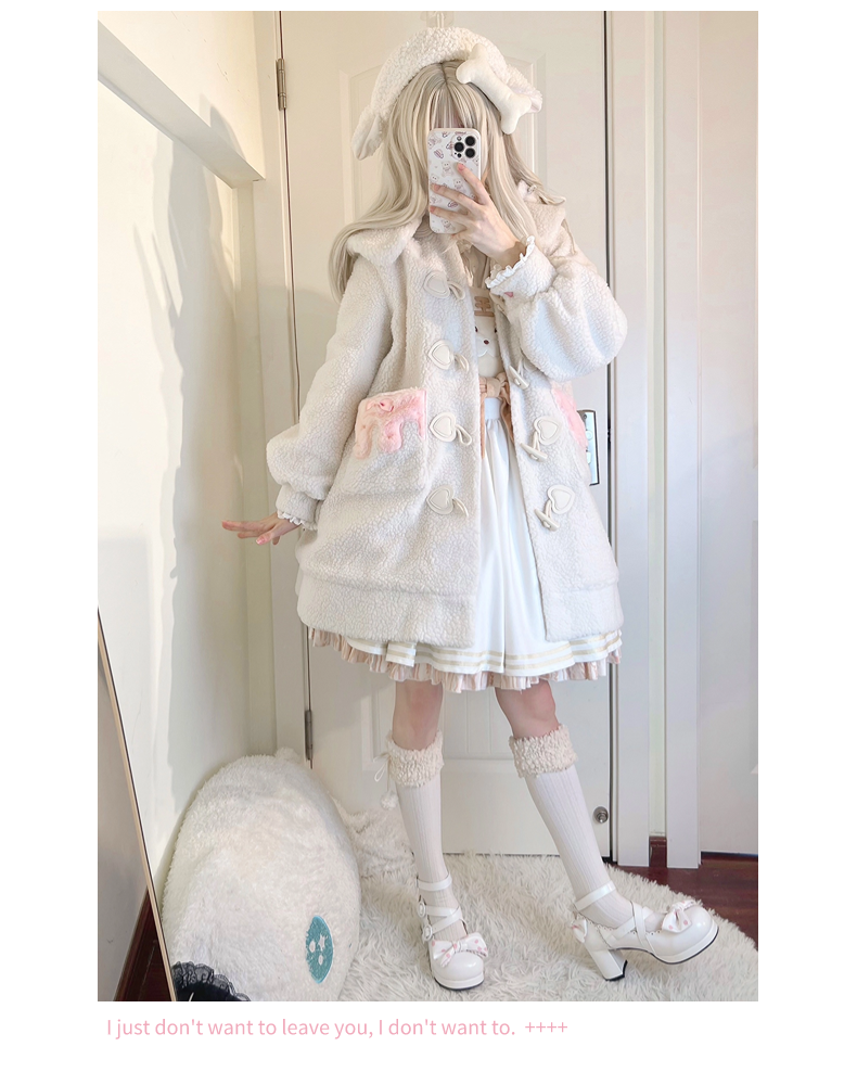 Forest Fluorescent Carps~Sweet Lolita Winter Coat Unicorn and Rabbit Ear Coat