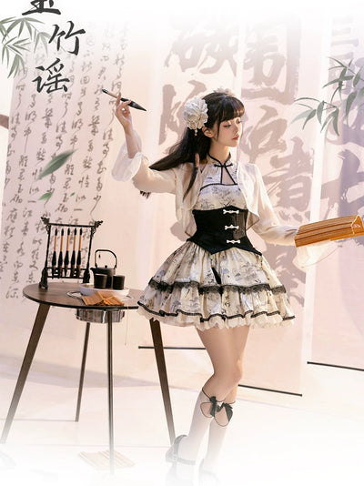 Sakurahime~YuZhuYao~Qi Lolita JSK Dress Cute Daily Lolita Dress   