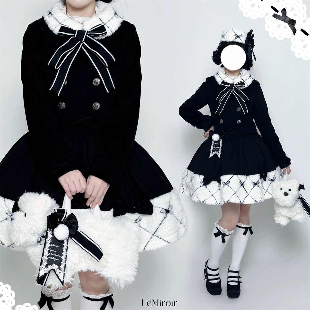 LeMiroir~Winter Solstice Coat~Sweet Lolita Woolen Coat Embroidery Skirt Short Outwear 40360:657166