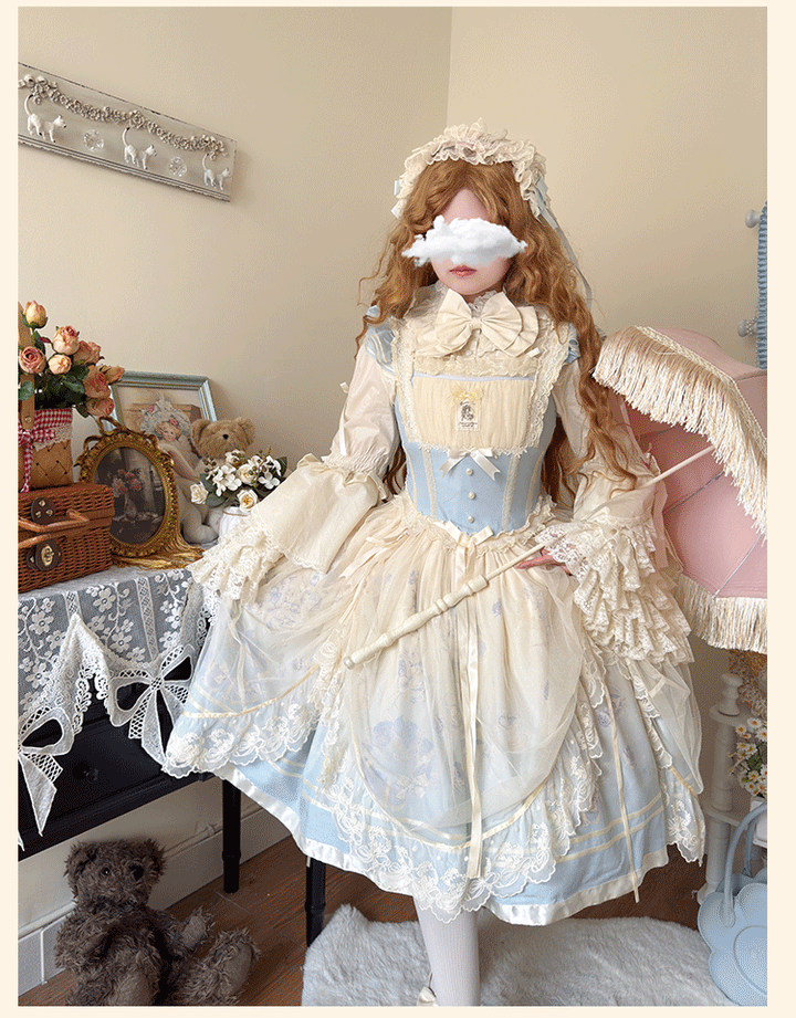 Niu Niu~Plus Size Lolita Blouse with Princess Sleeves