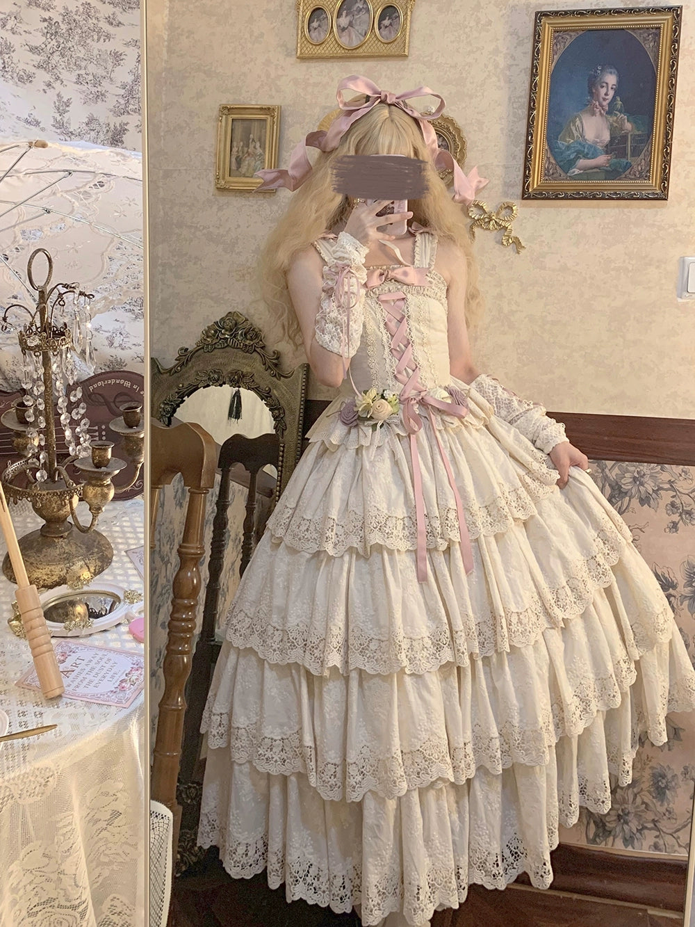 Miss Point - Forest Waltz - Classic Lolita Blouse & Multi-Tiered Ruffles SK 44233:800079