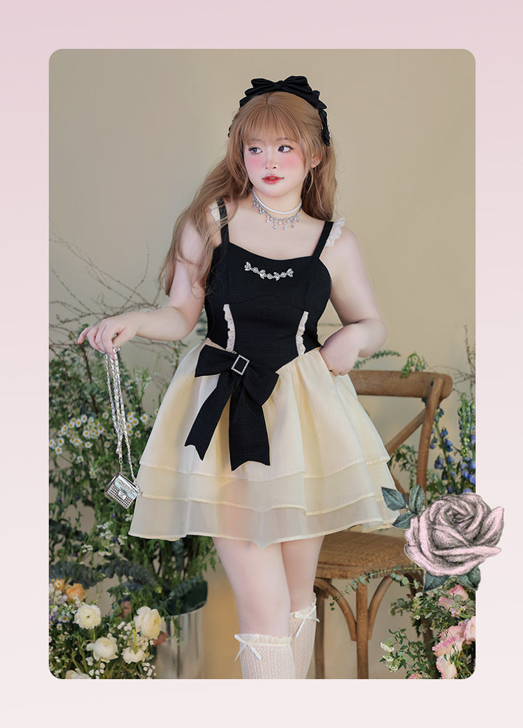 Yingtang - Plus Size Lolita Coat Elegant Puffy Skirt Suit