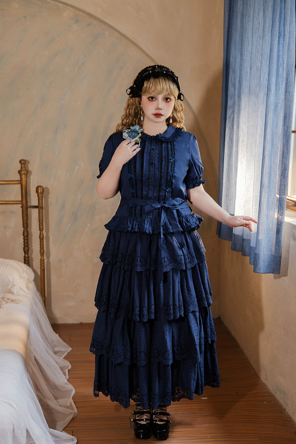 Miss Point - Forest Waltz - Classic Lolita Blouse & Multi-Tiered Ruffles SK 44233:800091