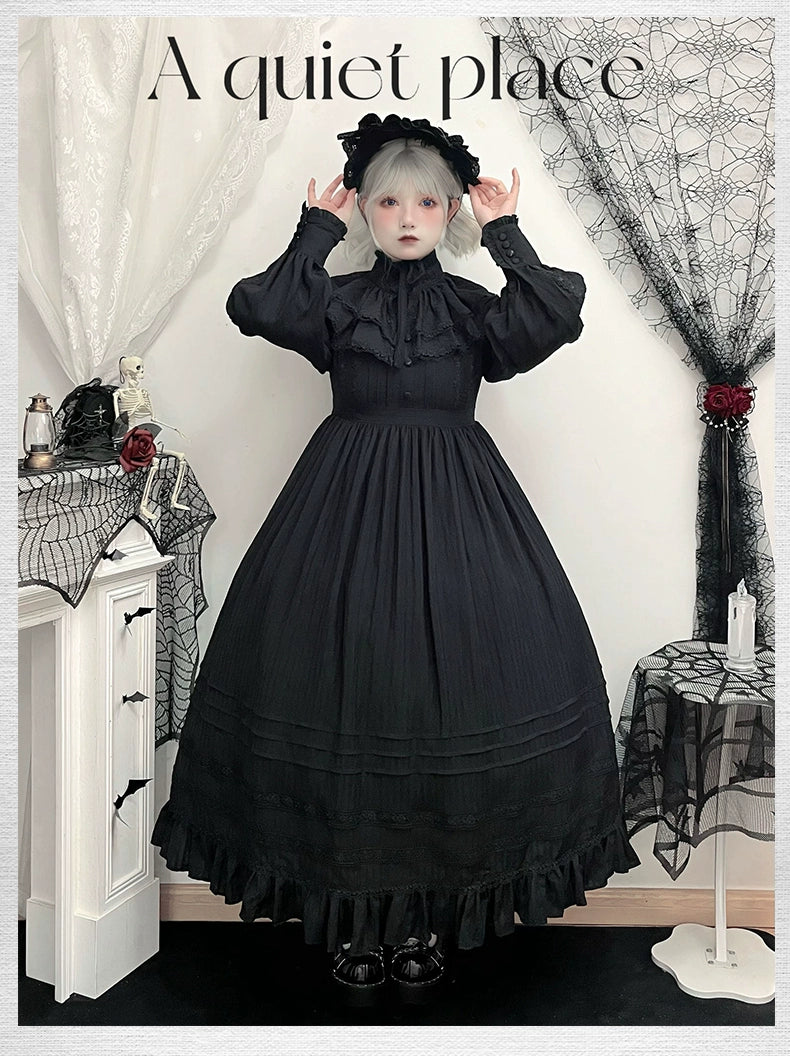 Sanshanjiu - A Quiet Place - Nun Style Gothic Lolita OP Dress