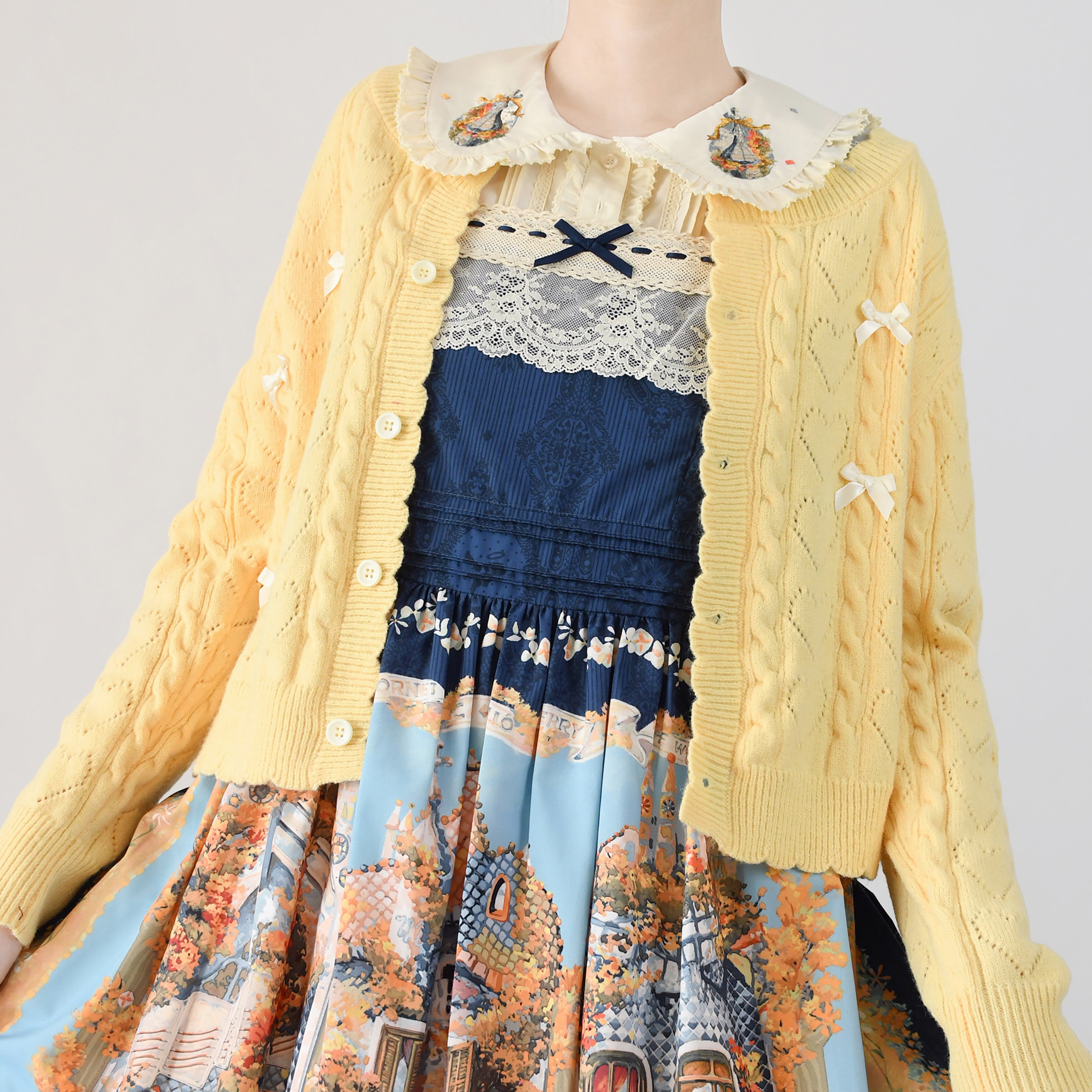 MIST - Hollow Out Long Sleeve Lolita Cardigan Multicolors