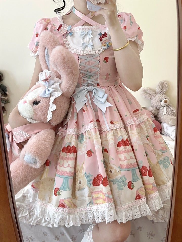 Dark Star Island~Honey Bunny Cake~Sweet Lolita JSK/OP/Strap SK/Shirt   