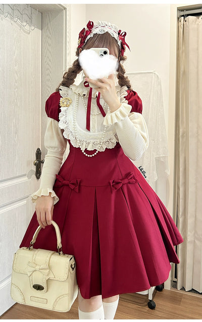 JND Lolita~Holy Gospel~Tri-color Maid Lolita OP Dress Suit   