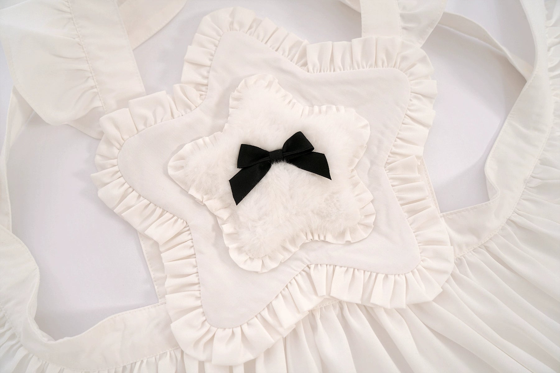 Vcastle~Sweet Lolita OP Dress Splicing Sleeve Apron Dot Print Dress 19776:303738