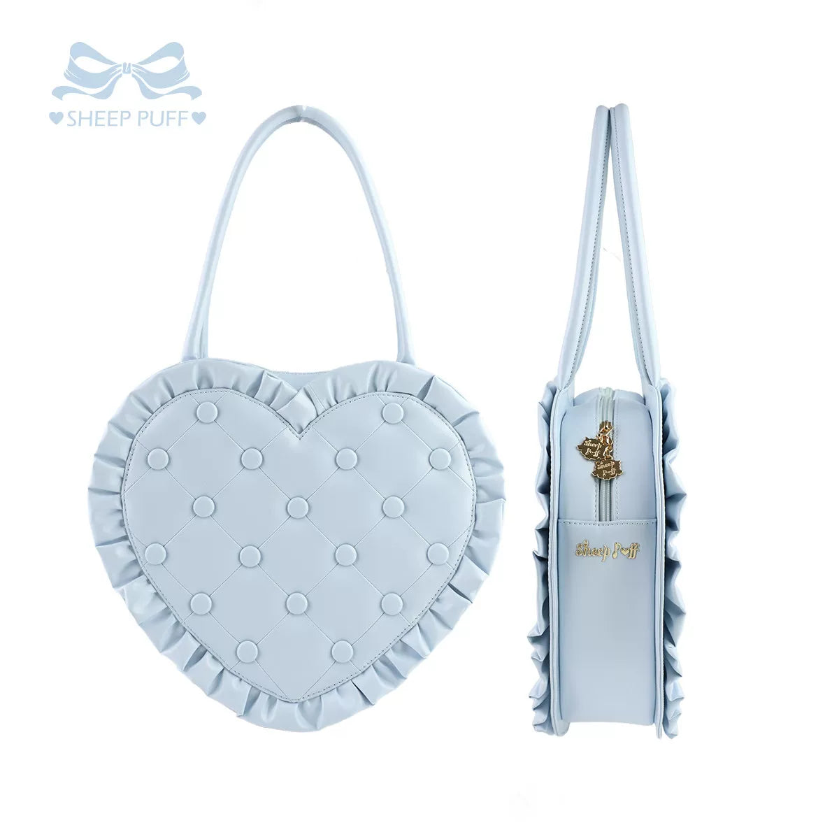 Heart Pillow - Sweet Lolita Heart-shaped Handbag or Shoulder Bag Blue