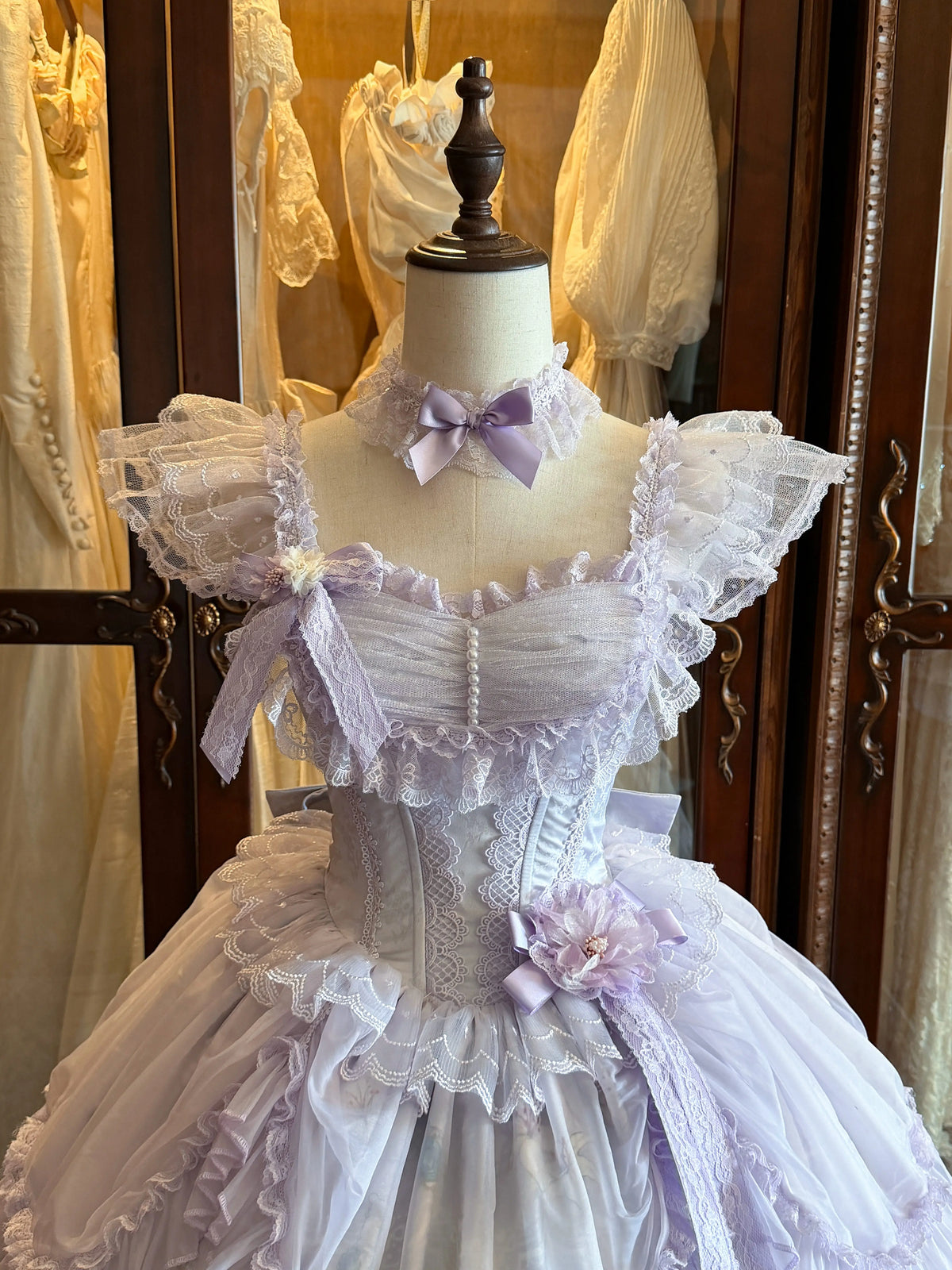 Lily Narrative - Classic Lolita JSK Dress Set, Lily Floral Print 46095:874899
