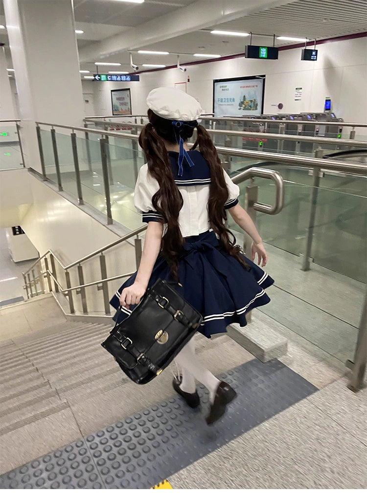 Beleganty - Sea and Wind Separate SP3.0 - Sailor Lolita Puffy Sleeve Blouse 43389:775299