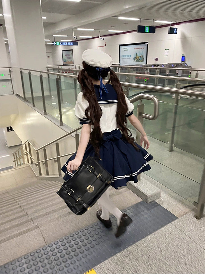 Beleganty - Sea and Wind Separate SP3.0 - Sailor Lolita Puffy Sleeve Blouse 43389:775299