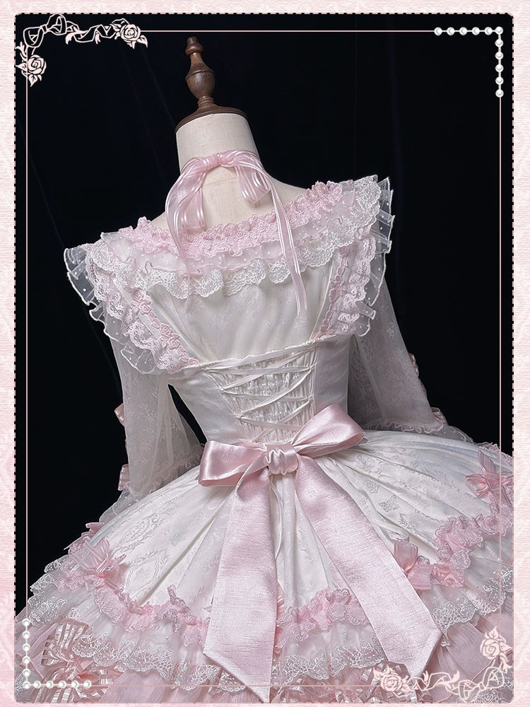 Shuang Sheng Xiao Xiong - Heart of Love - Sweet Lolita Wedding JSK, Bow Details 44306:803169