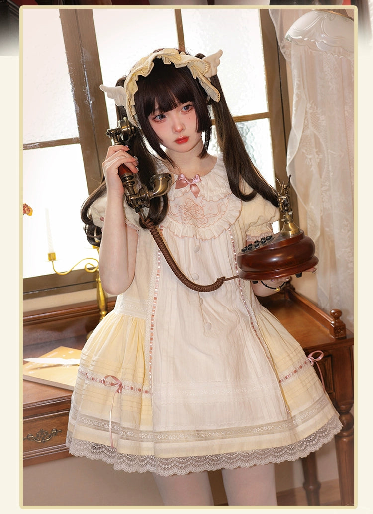 Spireme Cat~Lolita Kawaii Doll Sense Dress S little angel hairband 