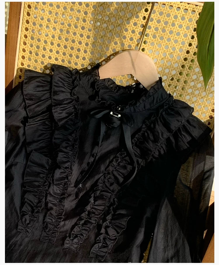 Miss Laura - Versatile Classic Lolita Blouse, Lattern Sleeves 44703:819355