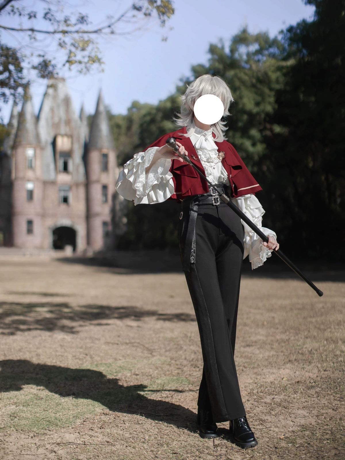 Every Page of The Poem - Night & Day Sonata - Ouji Lolita Princess Sleeve Shirt & Pants Set 44254:800296