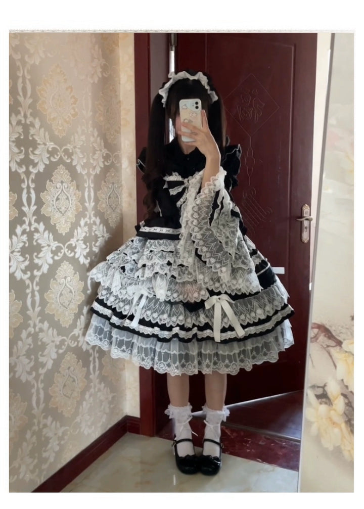 Little Butter~Talia~Sweet Lolita Jumper Dress Set Lolita OP Dress   