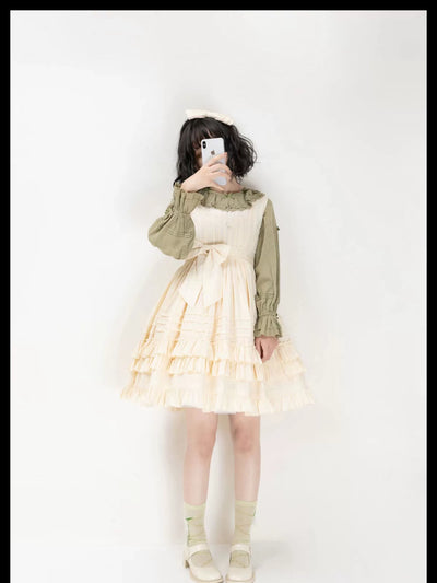 (BFM)Strawberry Witch~Elegant Lolita Jumper Skirt Solid Color JSK   